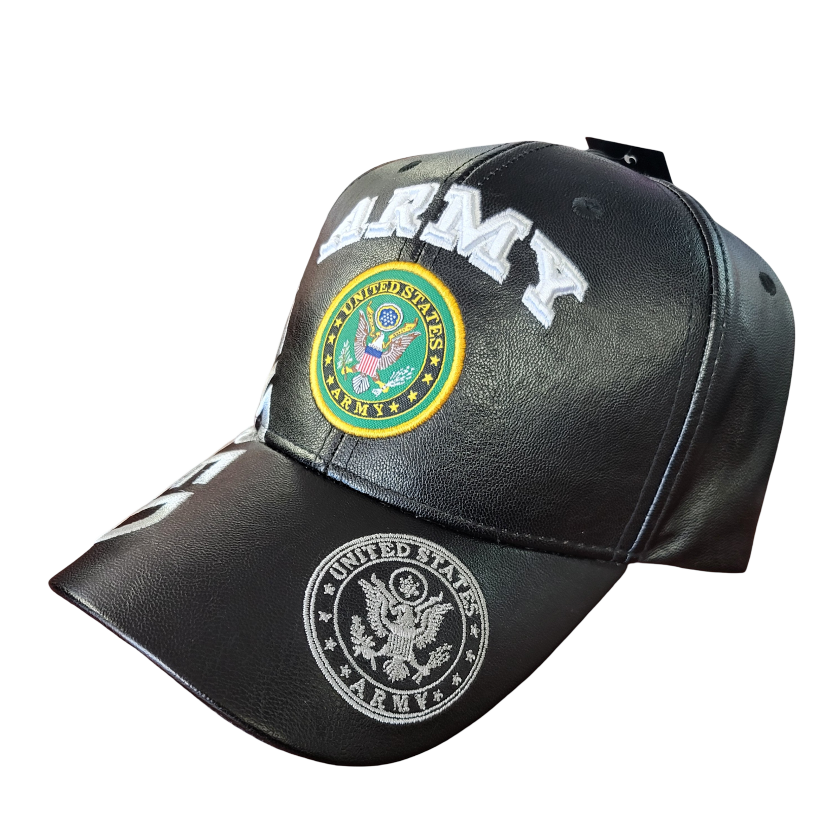 Army Retired Pleather Cap