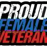 Proud Female Veteran Sticker