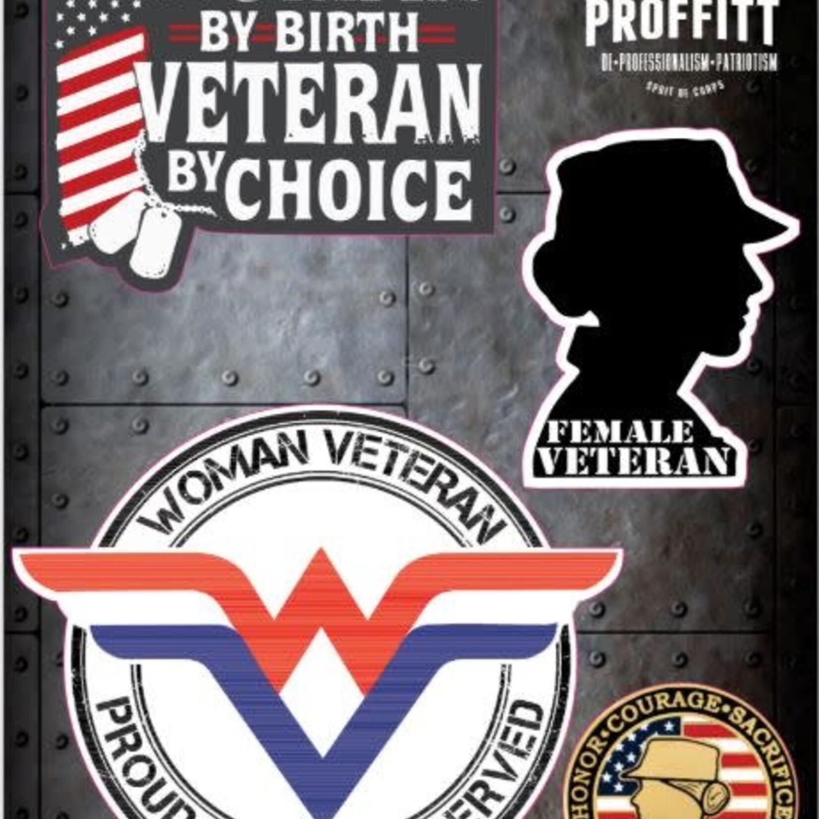 Woman Veteran Sticker Sheet