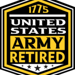 1775 Army Retired Sticker