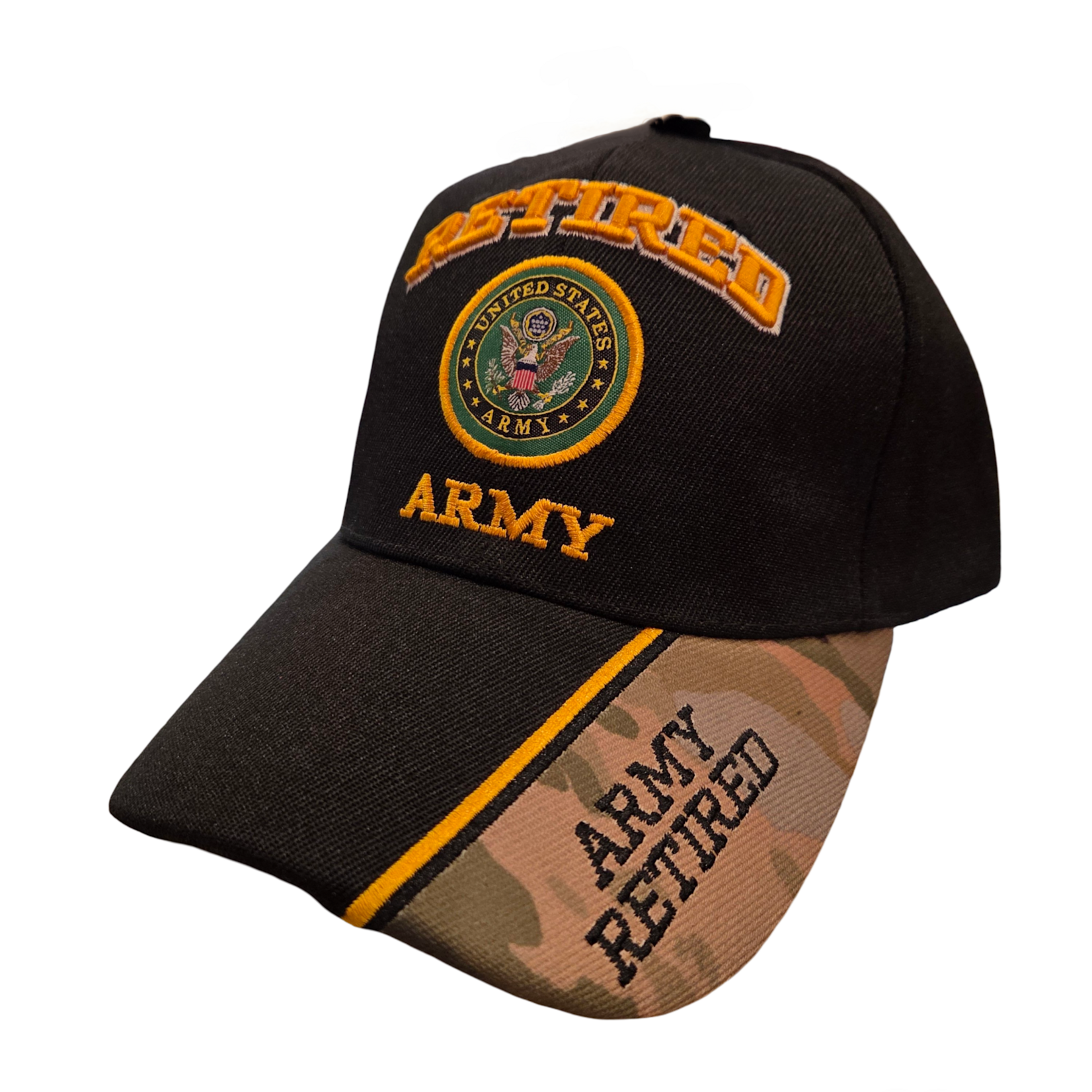 Army Retired w/Camo Cap