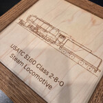 Laser Etched S160 Steam Locomotive