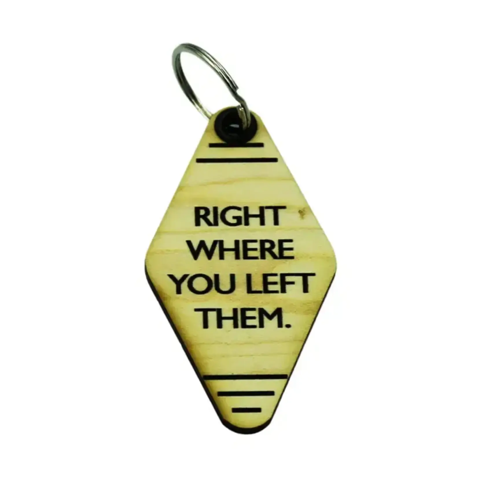 "Right Where you left them" Keychain