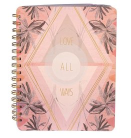 Papaya Spiral Notebook - Love All Ways