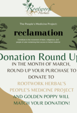 Donation Round up - March 2021 Rootwork Herbals People’s Medicine Project