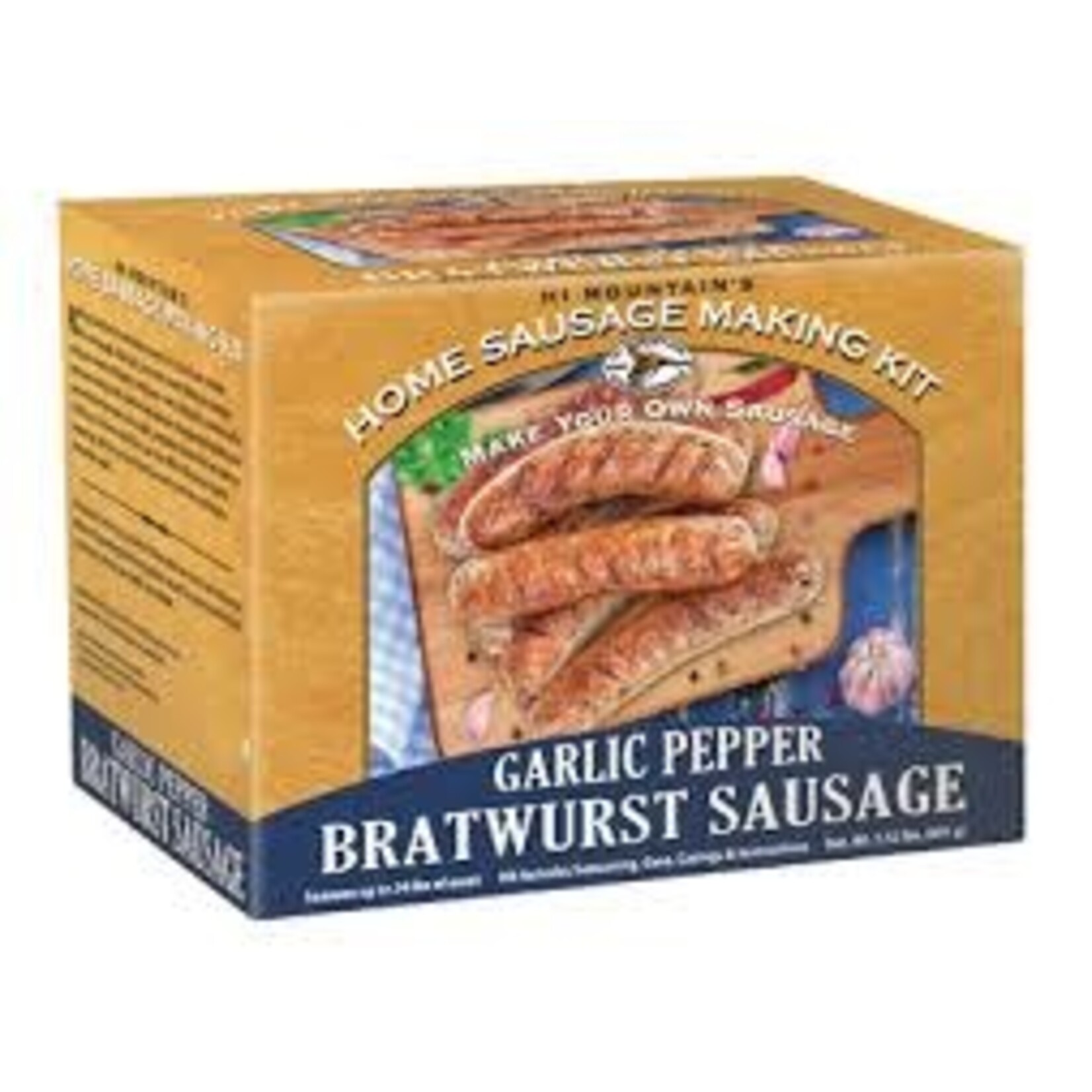 Hi Mountain HI MOUNTAIN 452 GARLIC PEPPER BRATWURST SAUSAGE
