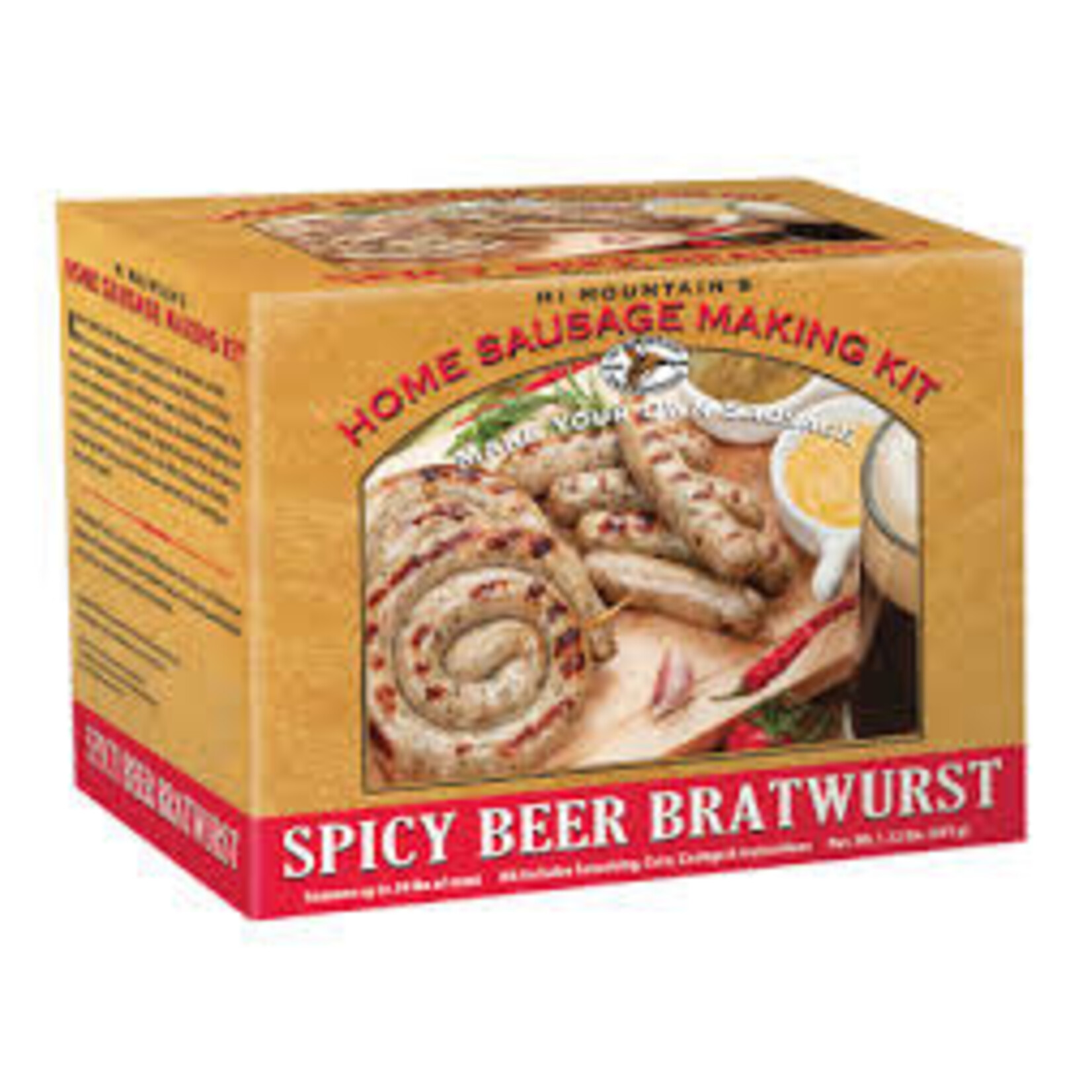 Hi Mountain HI MOUNTAIN 453 SPICY BEER BRATWURST SAUSAGE KIT