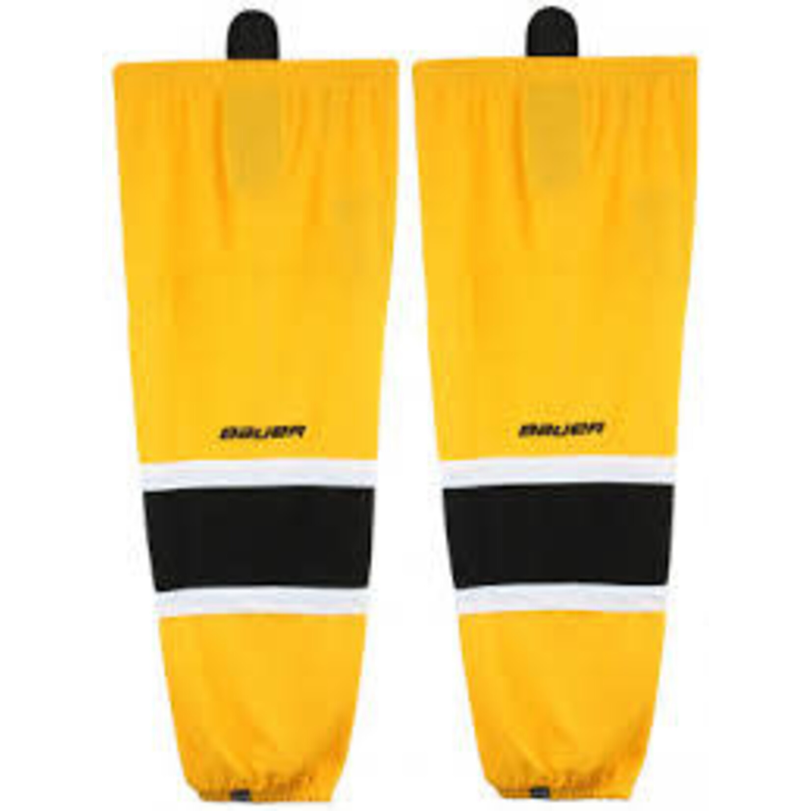 BAUER HOCKEY SOCKS WHITE YOUTH 900 SERIES S-M YELLOW/BLK/WHT
