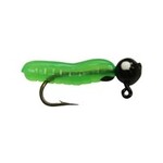 BIG JOHNS TACKLE BIG JOHN'S FAT GRUB 1/32OZ GREEN/ BLK HEAD