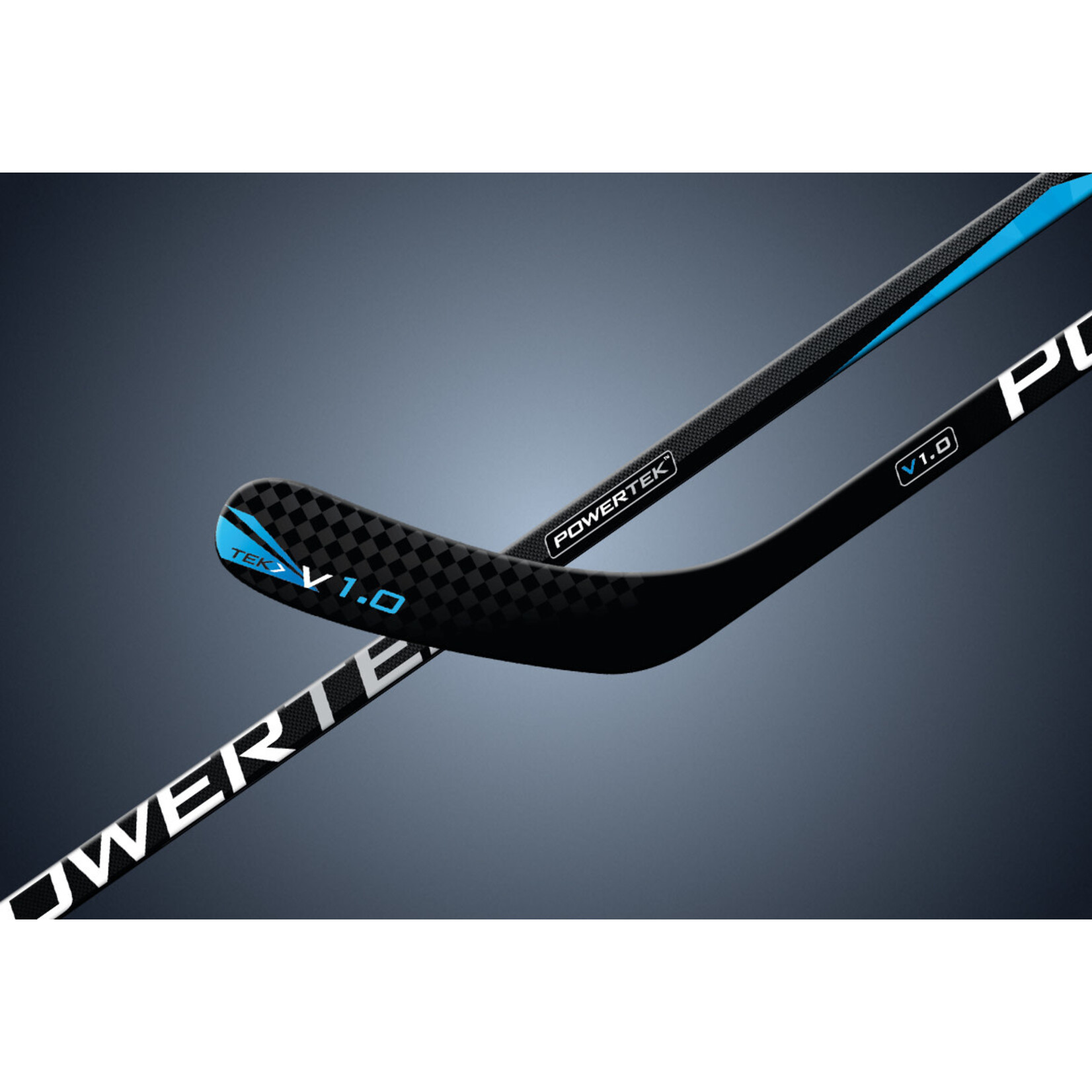 POWERTEK HOCKEY POWERTEK V1.0 TEK HOCKEY STICK FLEX 30 TYKES LH S BLUE- 38