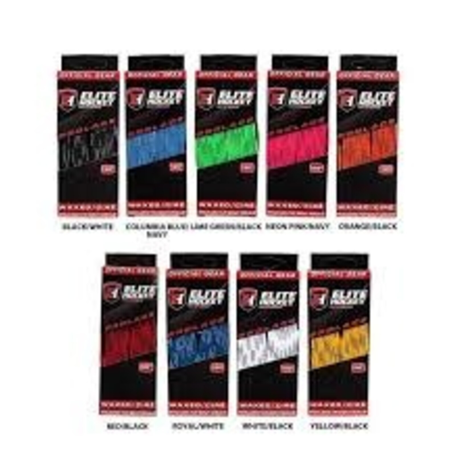 Elite Hockey ELITE HOCKEY ASSORTED COLOURS WAXED LACES  108"