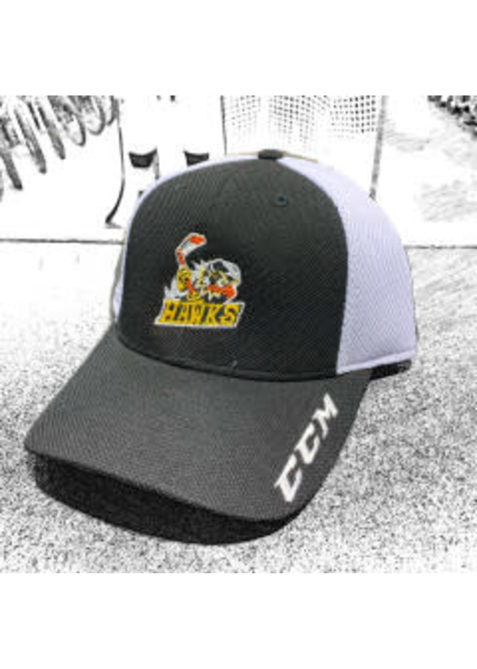 CCM Hockey HAWK CCM MESH CAP  BLK/WHITE