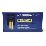 PPU PPU 38 SPL SPECIAL 158GR LRN HANDGUN LINE 50 RNDS