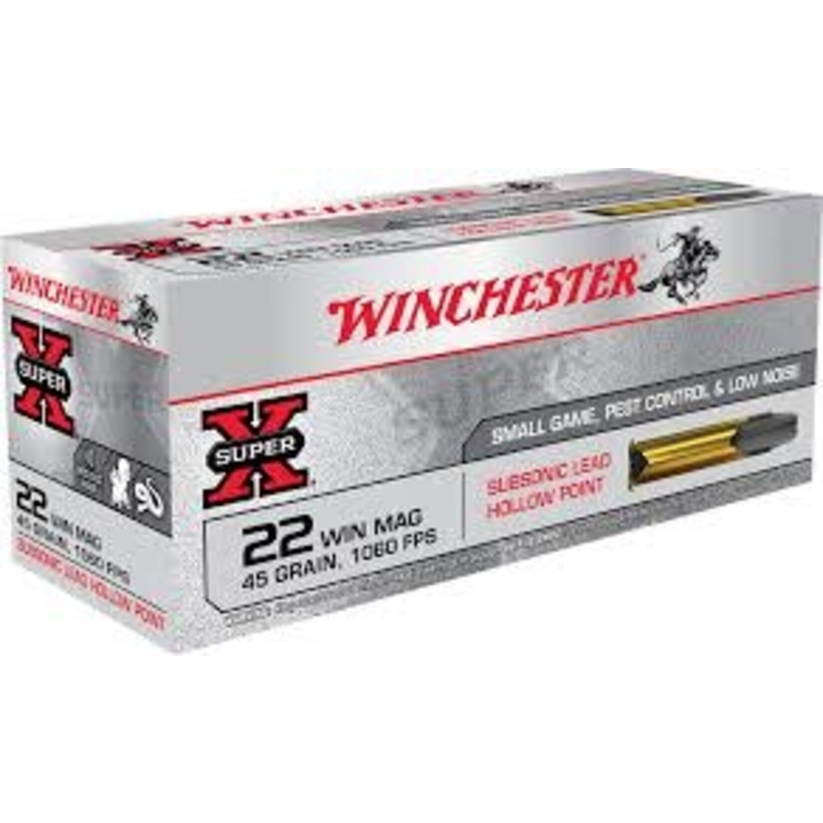 WINCHESTER WINCHESTER AMMO 22MAG SUB 45GR X22MSUB