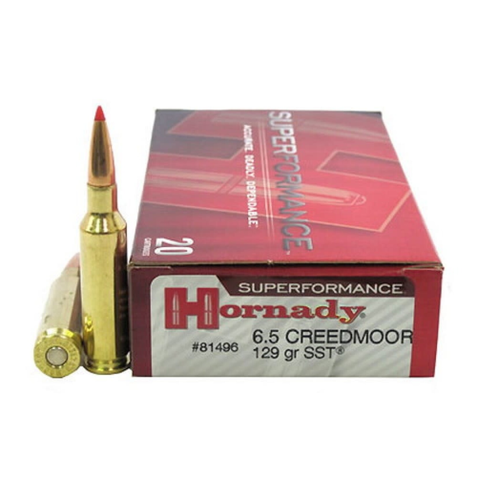 HORNADY HORNADY 6.5 CREEDMOOR 129 GRAIN SST SUPERFORMANCE 2950 FPS 81496