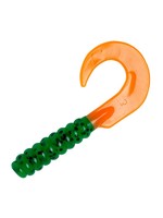 YUM YUM YWGR317 Walleye Curltail Grub 3", Firetiger, Floating,12/Bag