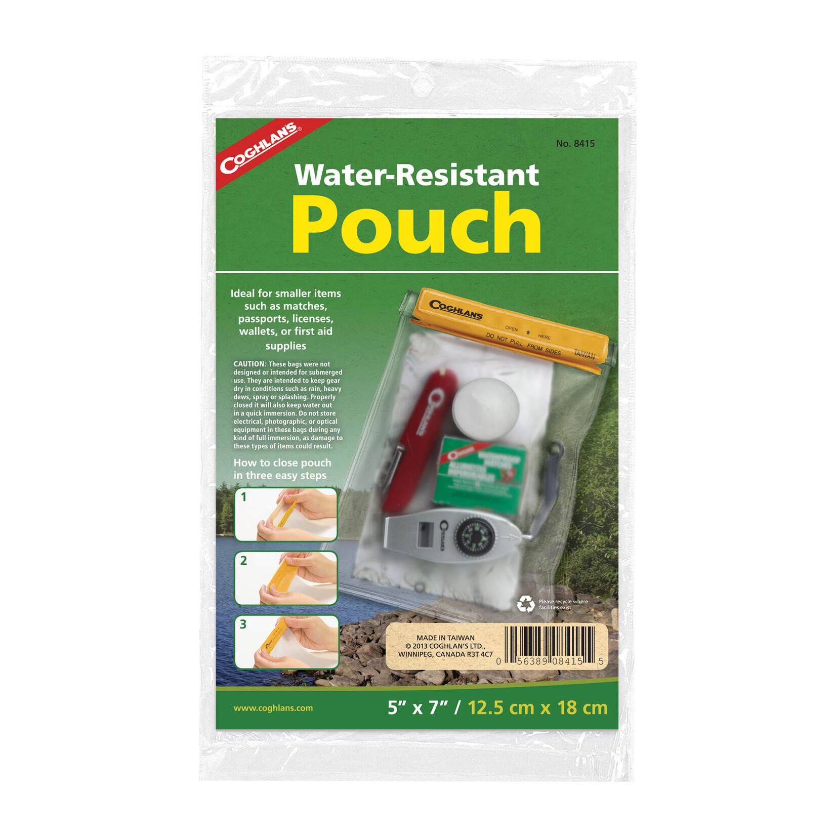 COGHLAN'S COGHLAN'S WATERPROOF POUCH 5"X7"