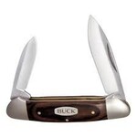 BUCK KNIVES BUCK KNIFE CANOE BROWN WOOD HANDLE 2 BLADE FOLDING
