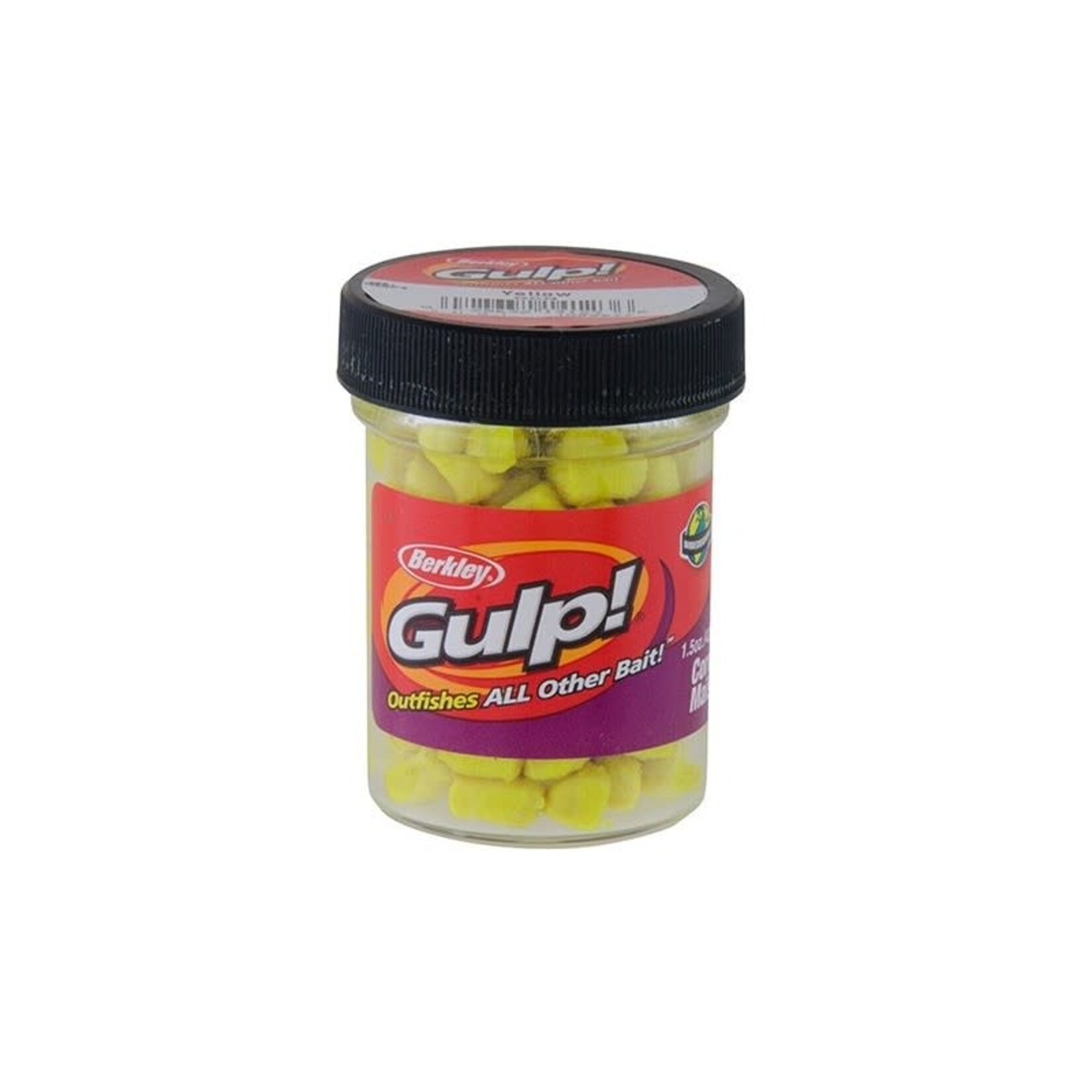Berkley BERKLEY GCN GULP 1/4" CORN YELLOW 1.5 OZ JAR