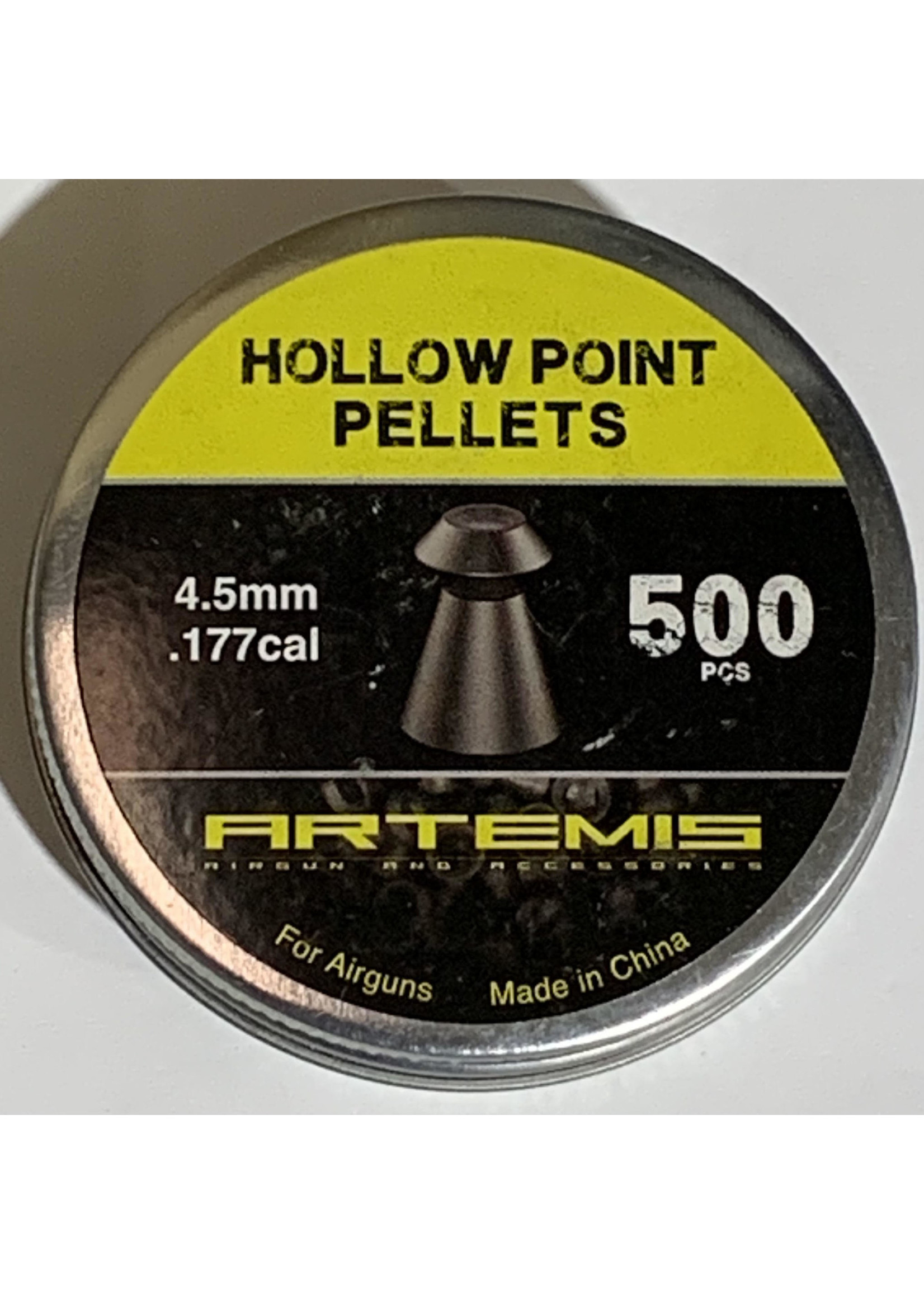 ARTEMIS ARTEMIS HOLLOW POINT PELLETS 4.5MM .177 500PCS
