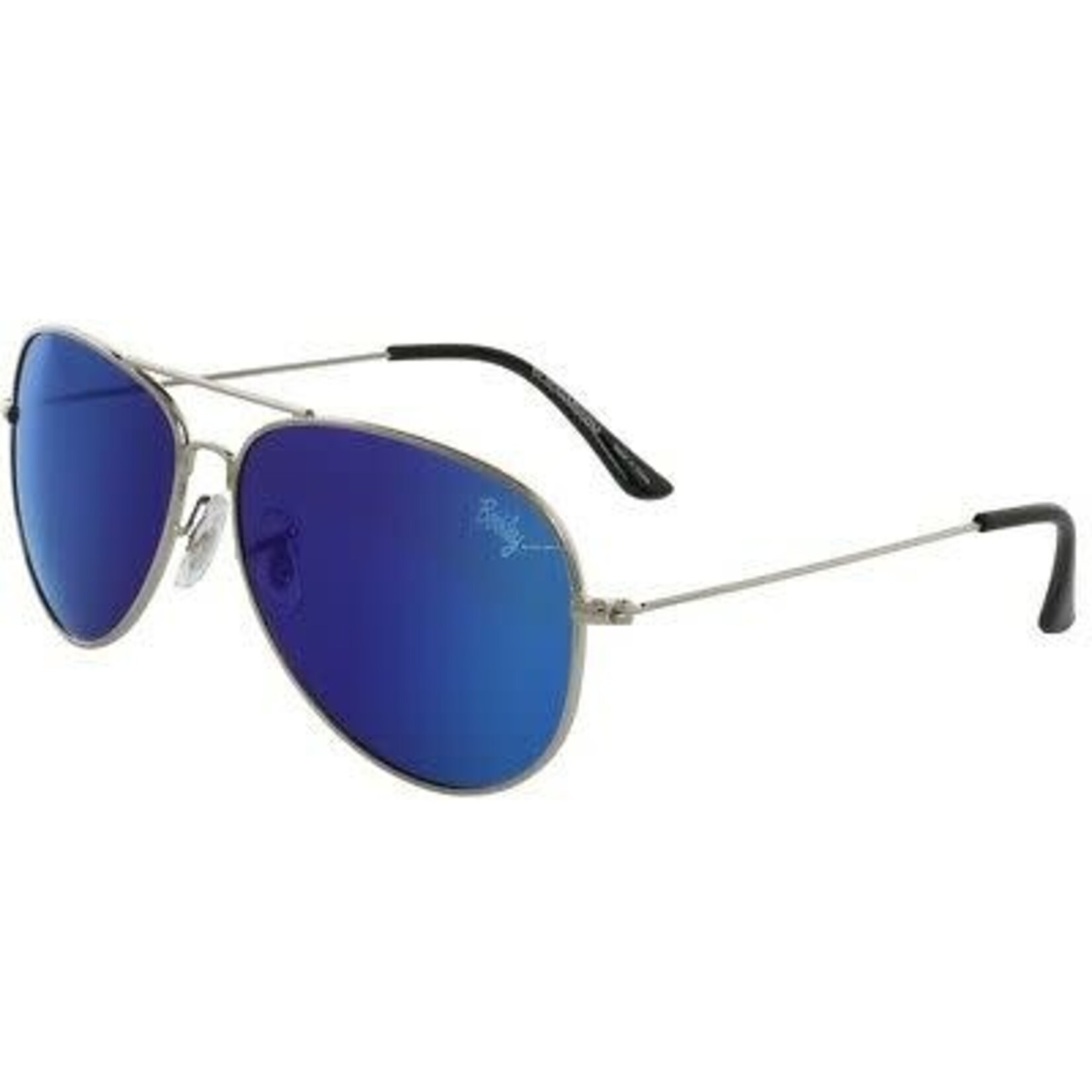 Berkley BERKLEY SUN GLASSES SILVER FRAME SMOKE/BLKUE MIRROR