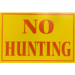 NO HUNTING SIGN 12"W X 8"H