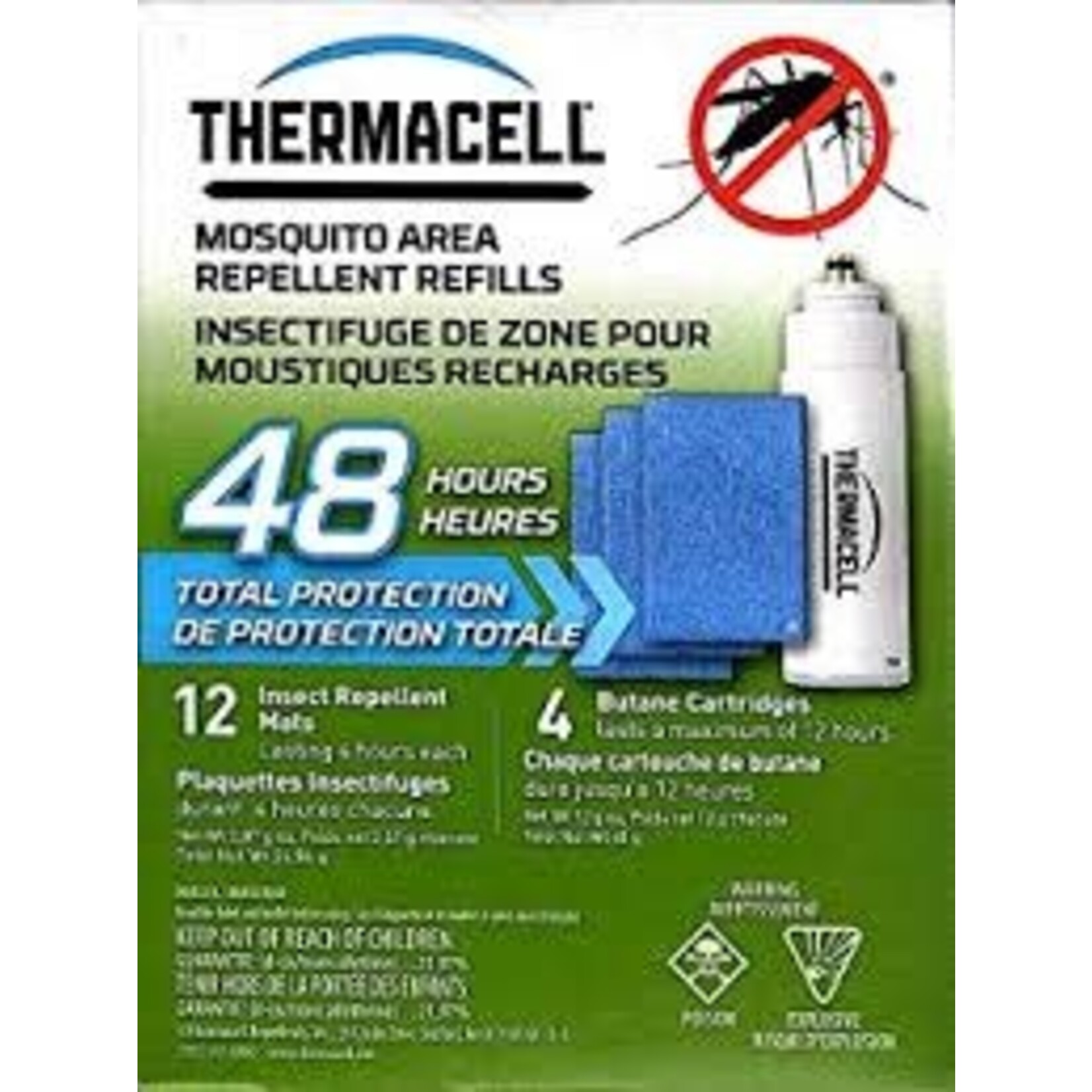 THERMACELL THERMACELL MOSQUITO AREA REPELLENT REFILLS 48 HRS 12MATS