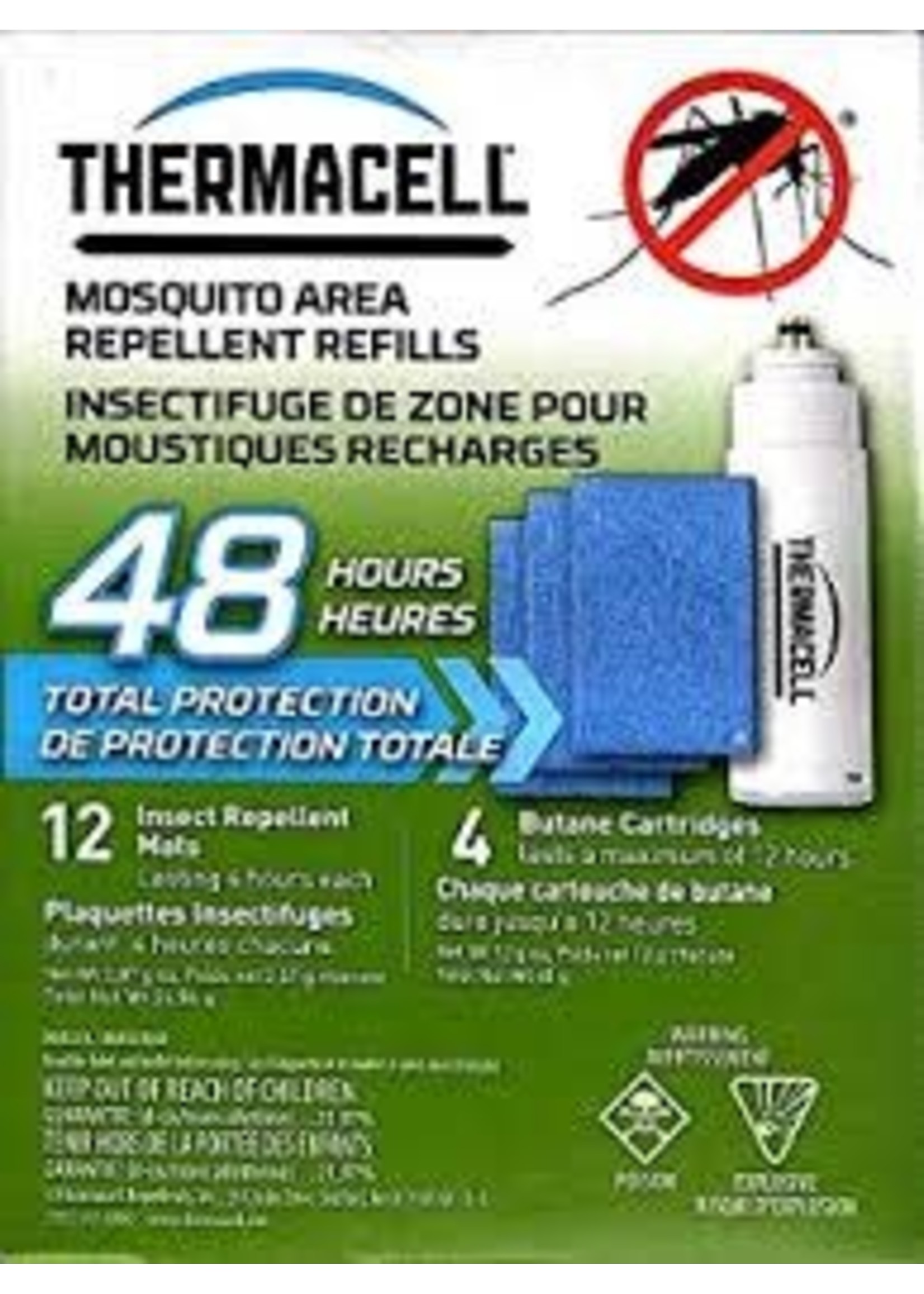 THERMACELL THERMACELL MOSQUITO AREA REPELLENT REFILLS 48 HRS 12MATS