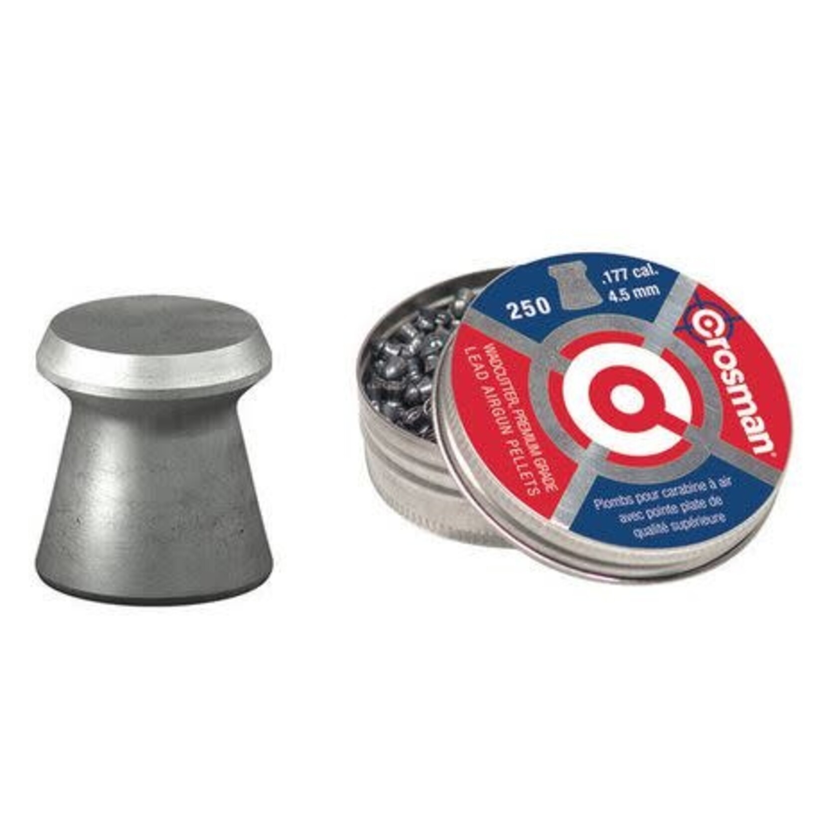 CROSMAN CROSMAN FLAT NOSE WADCUTTER PELLETS 177 CAL 7.6 GR 250CT