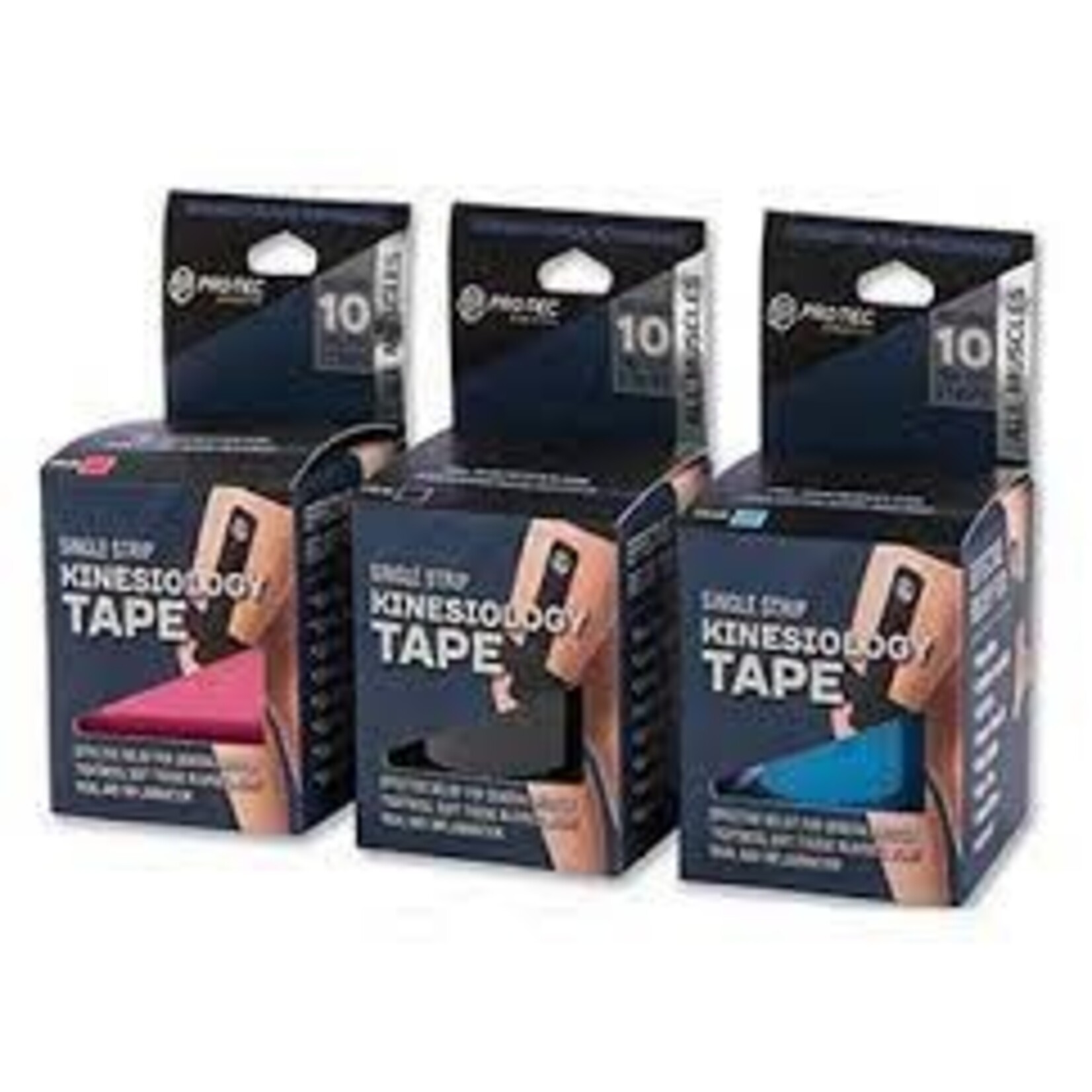 PRO-TEC PRO-TEC KINESIOLOGY TAPE SINGLE STRIP 10 CT
