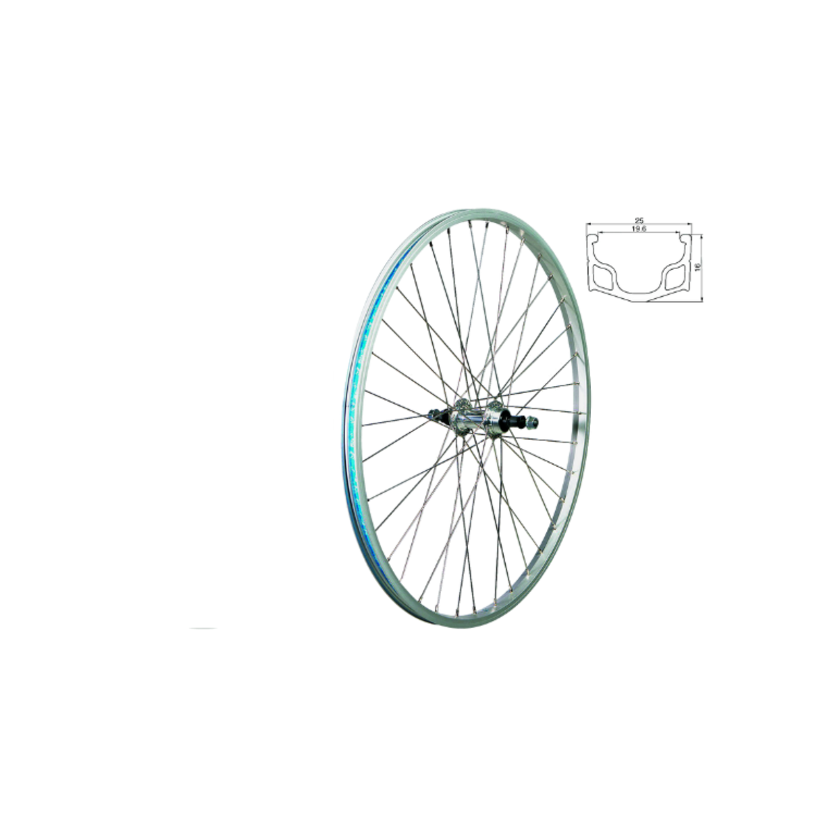49N 49N WHEEL REAR 26" RIM NUT FWL SIL SINGLE WALL