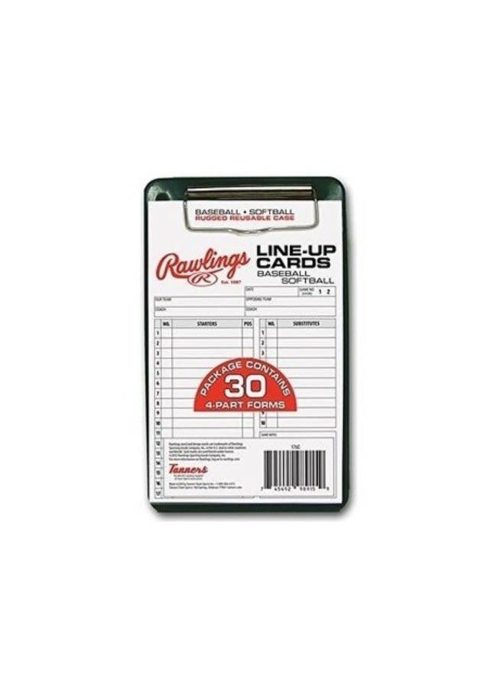 RAWLINGS RAWLINGS BASEBALL  LINE-UP CARDS 30PK