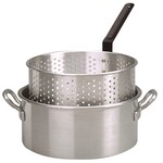 KING KOOKER HEAVY DUTY ALUMINUM FRY PAN WITH PUNCHED ALUMINUM BASKET