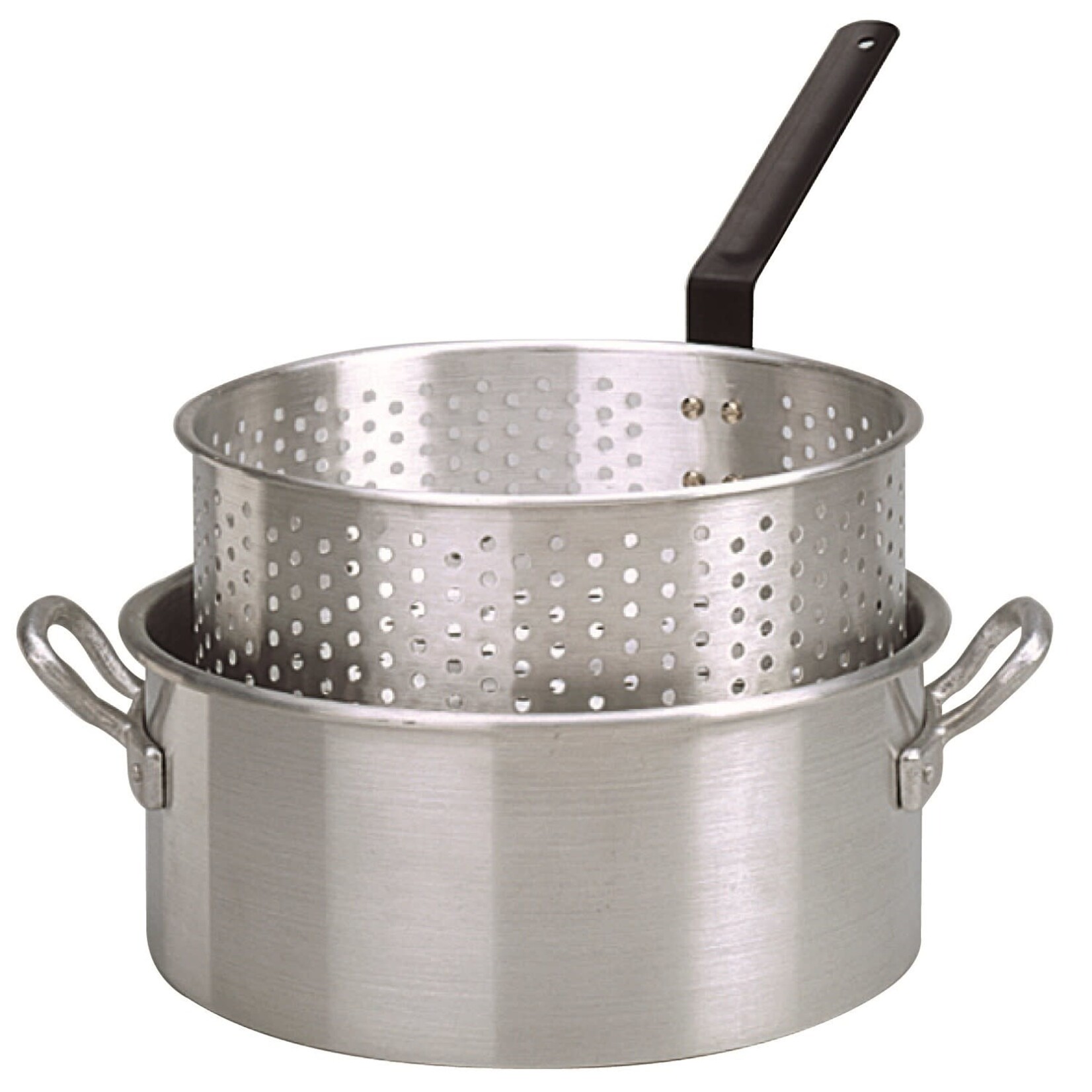 KING KOOKER HEAVY DUTY ALUMINUM FRY PAN WITH PUNCHED ALUMINUM BASKET