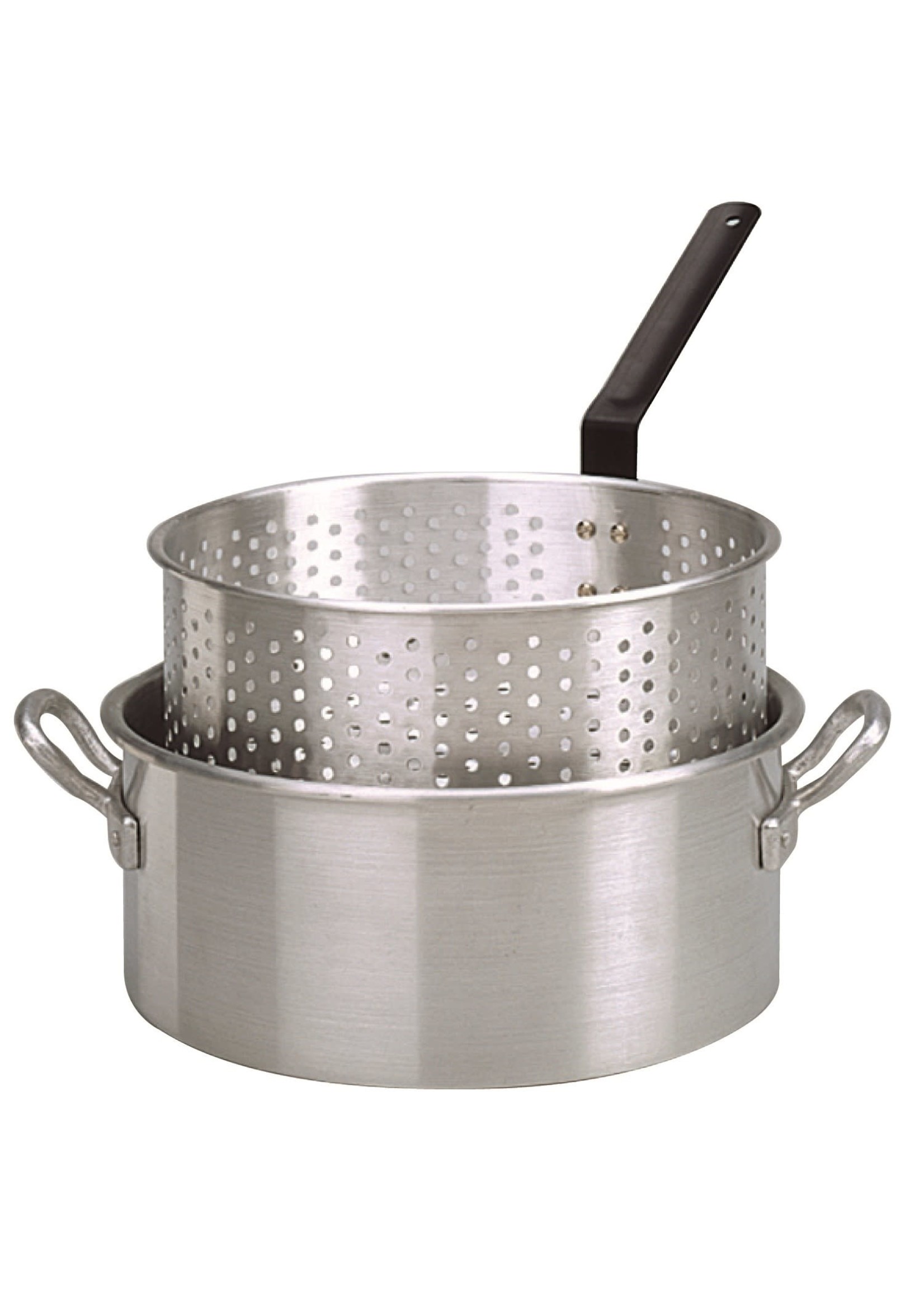 KING KOOKER HEAVY DUTY ALUMINUM FRY PAN WITH PUNCHED ALUMINUM BASKET