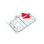 SIDELINES HOCKEY DRY ERASE COACHES STRATEGY CLIP BOARD 9"x13" w/ MARKER