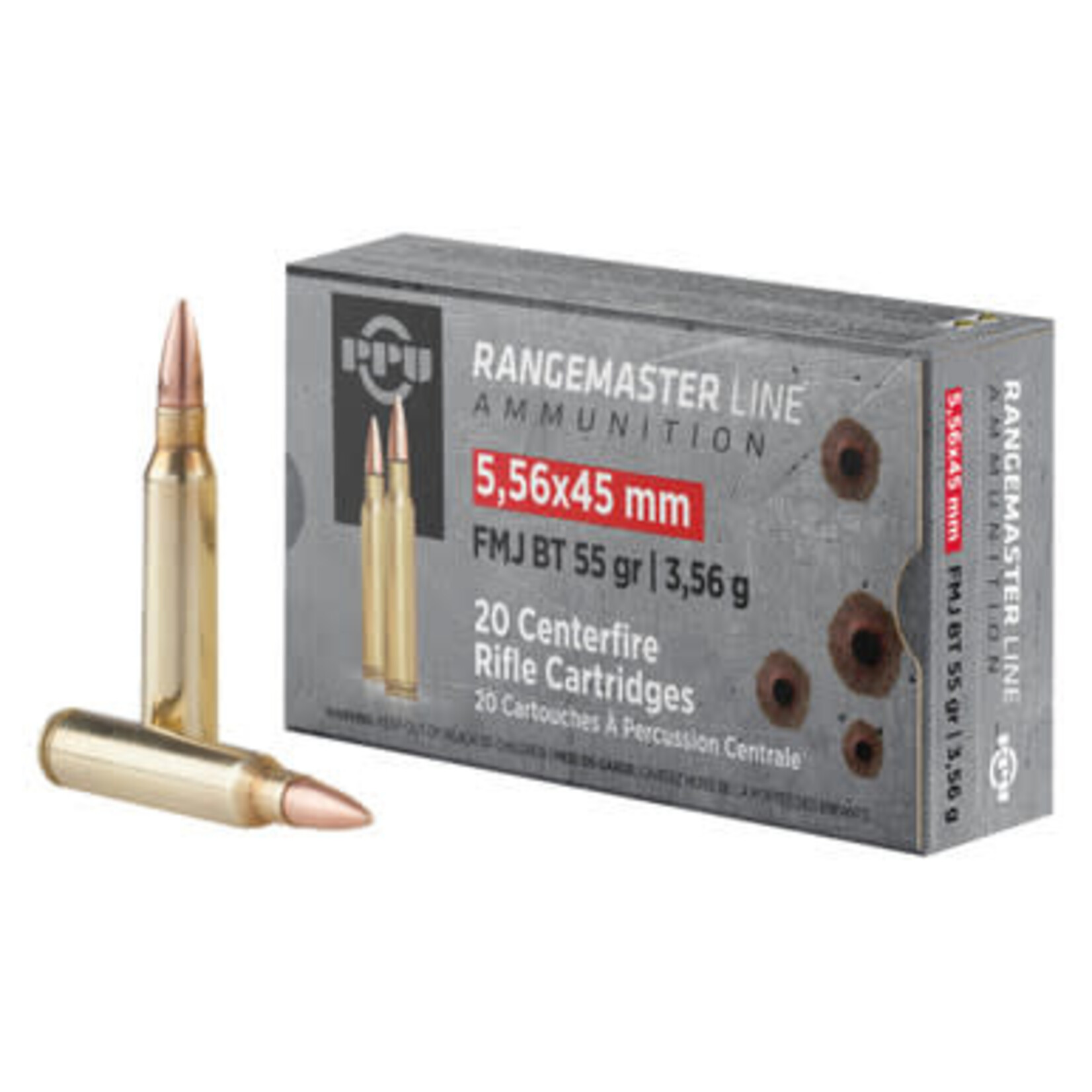 PPU PPU 5.56 X 45MM FMJBT 55 GR RANGEMASTER 20RD