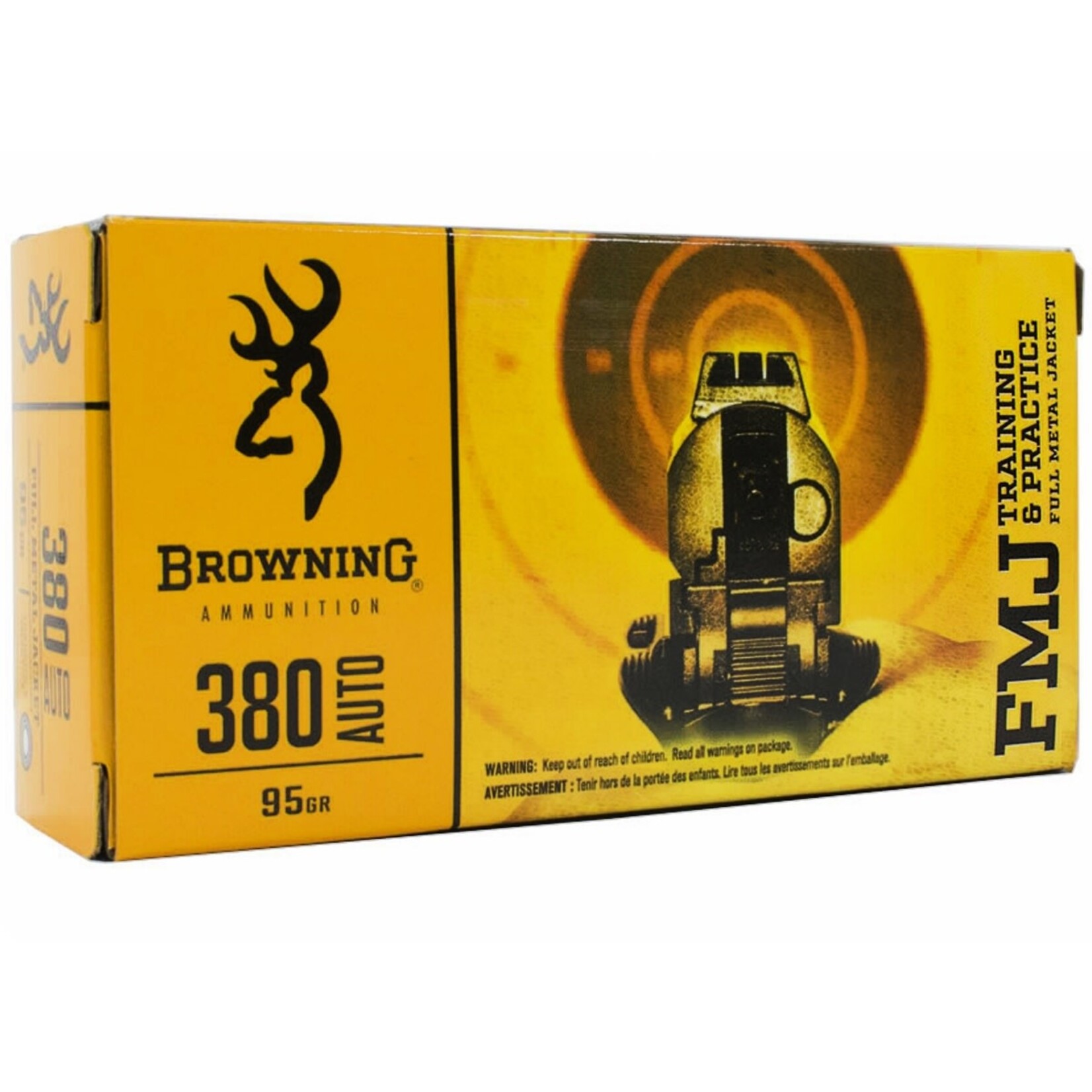 Browning BROWNING 380 ACP AUTO 95 GR FMJ TRAINING & PRACTICE 50RNDS