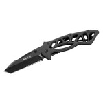 BUCK KNIVES BUCK KNIVES BONES BLACK SKELETONIZED SERRATED CLIP  3595