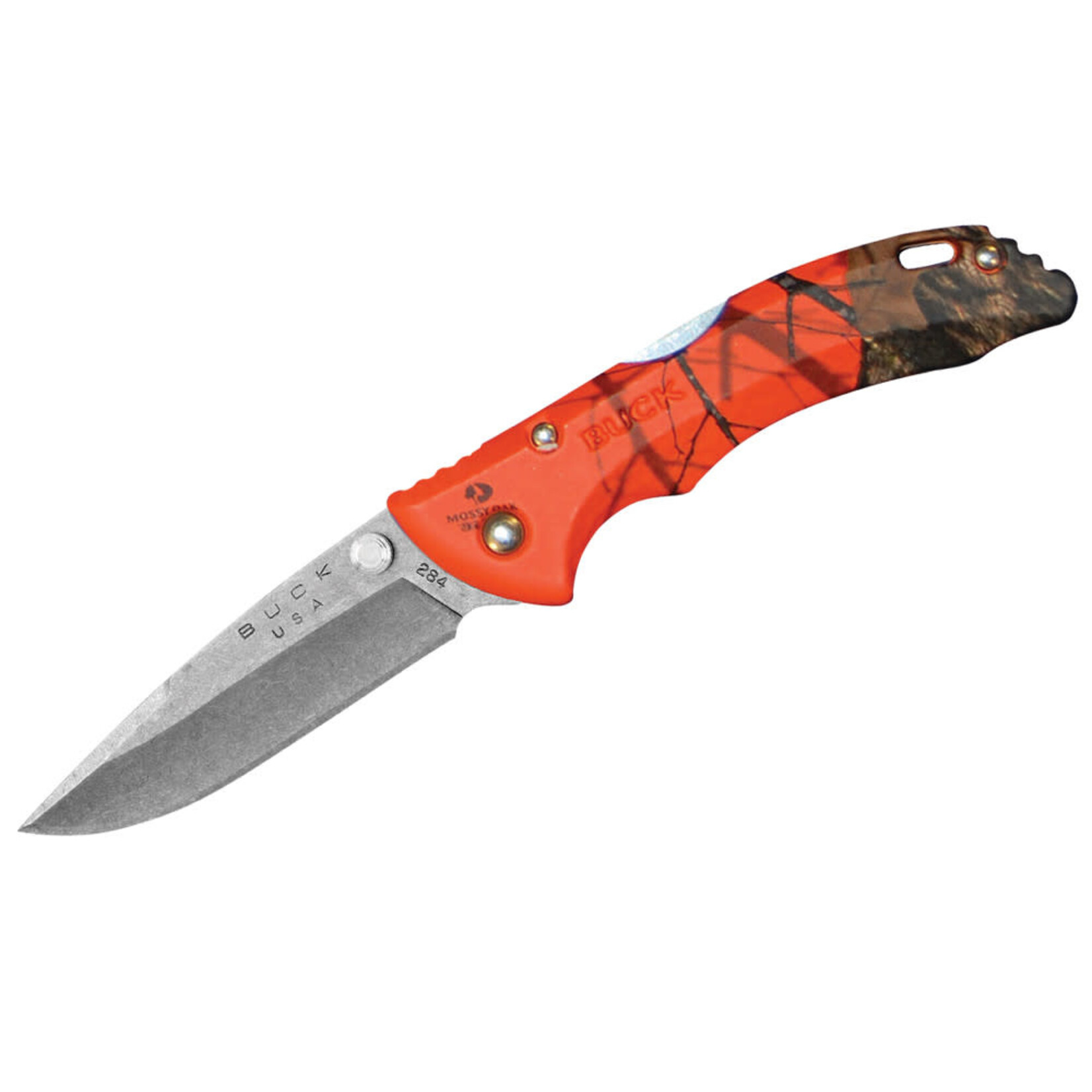 Buck BUCK KNIFE BANTAM  284 MOSSY OAK ORANGE BLAZE 420HC STEEL 3893