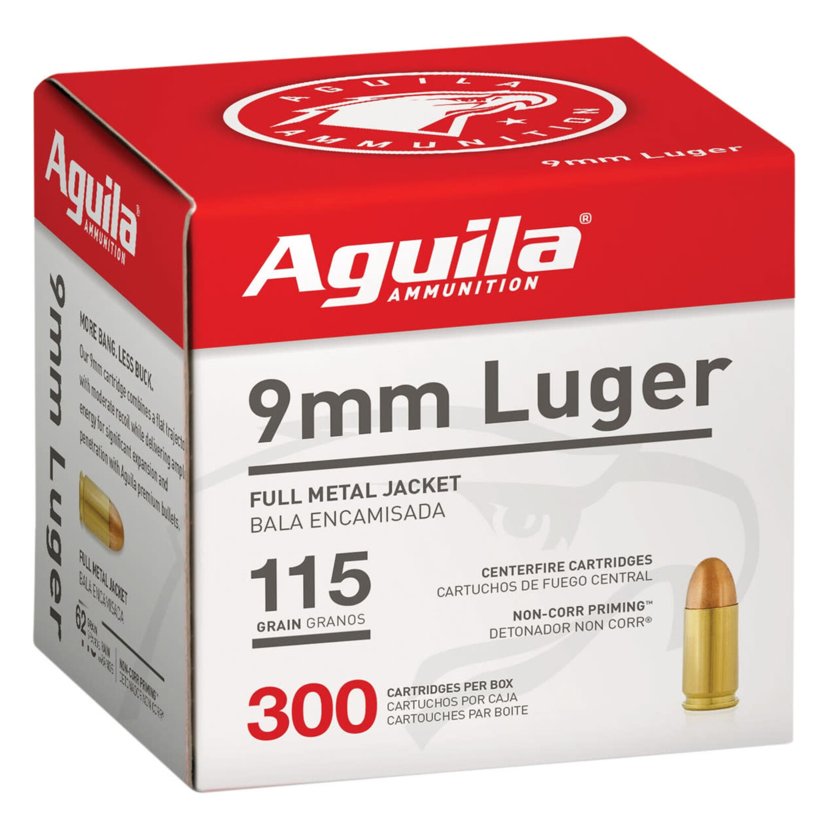 AGUILA AGUILA 9MM LUGER 115 GR FMJ CENTERFIRE PISTOL 300 ROUNDS BULK