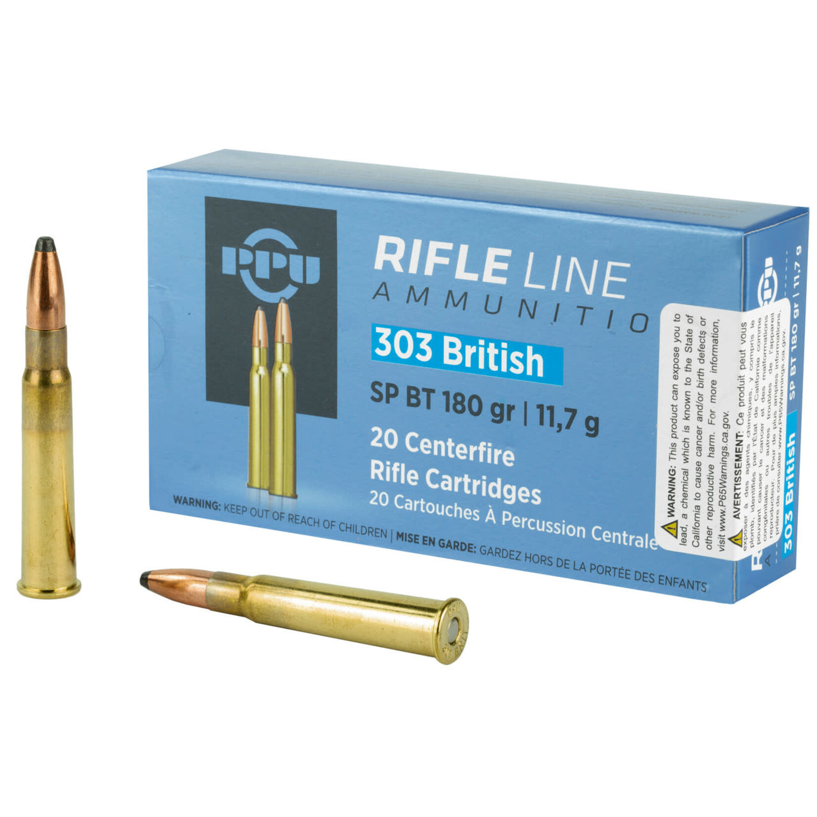 PPU PPU 303 BRITISH 180GR SP BT 20 RDS