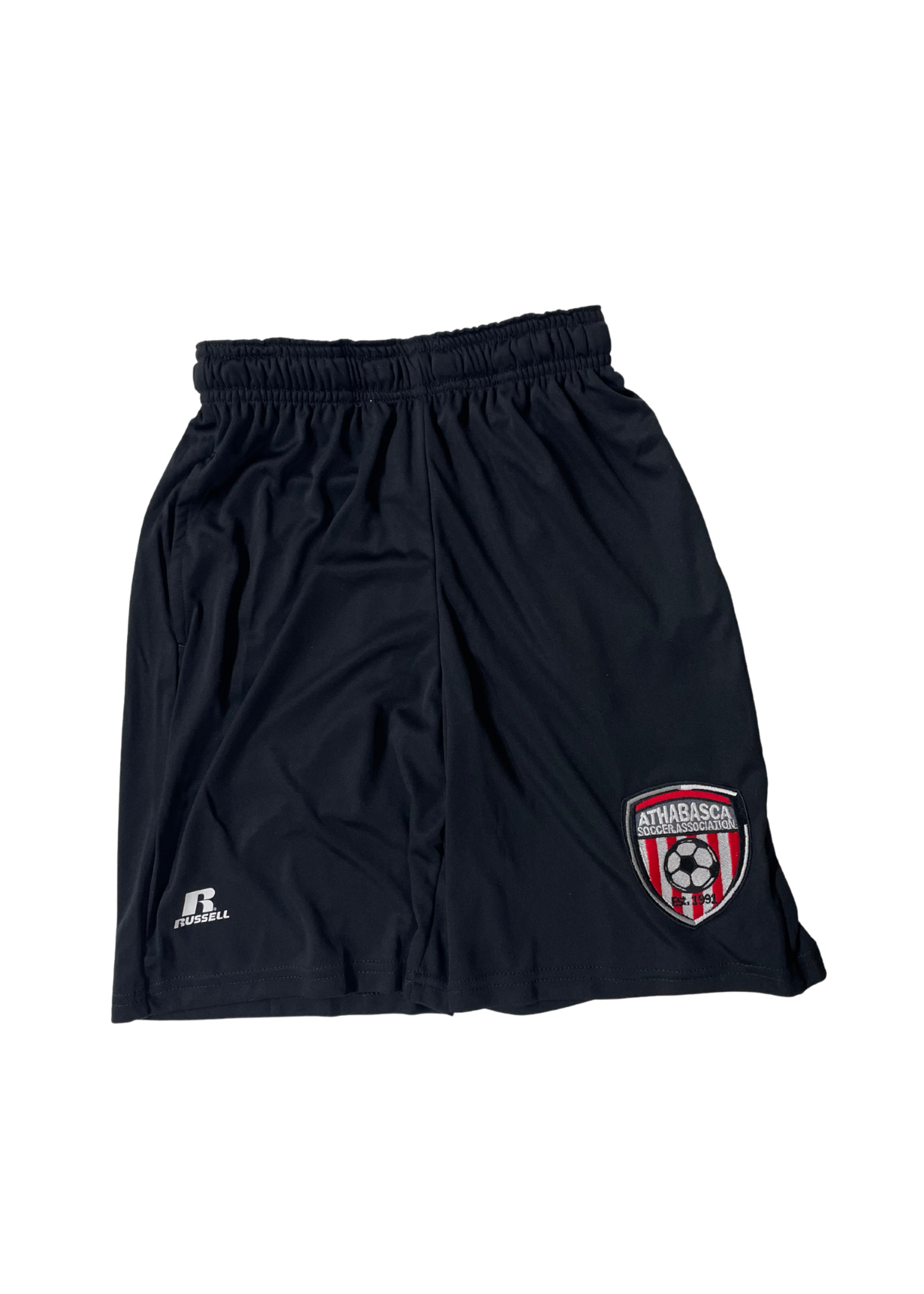 RUSSELL ATHABASCA SOCCER RUSSELL LOGO SHORT