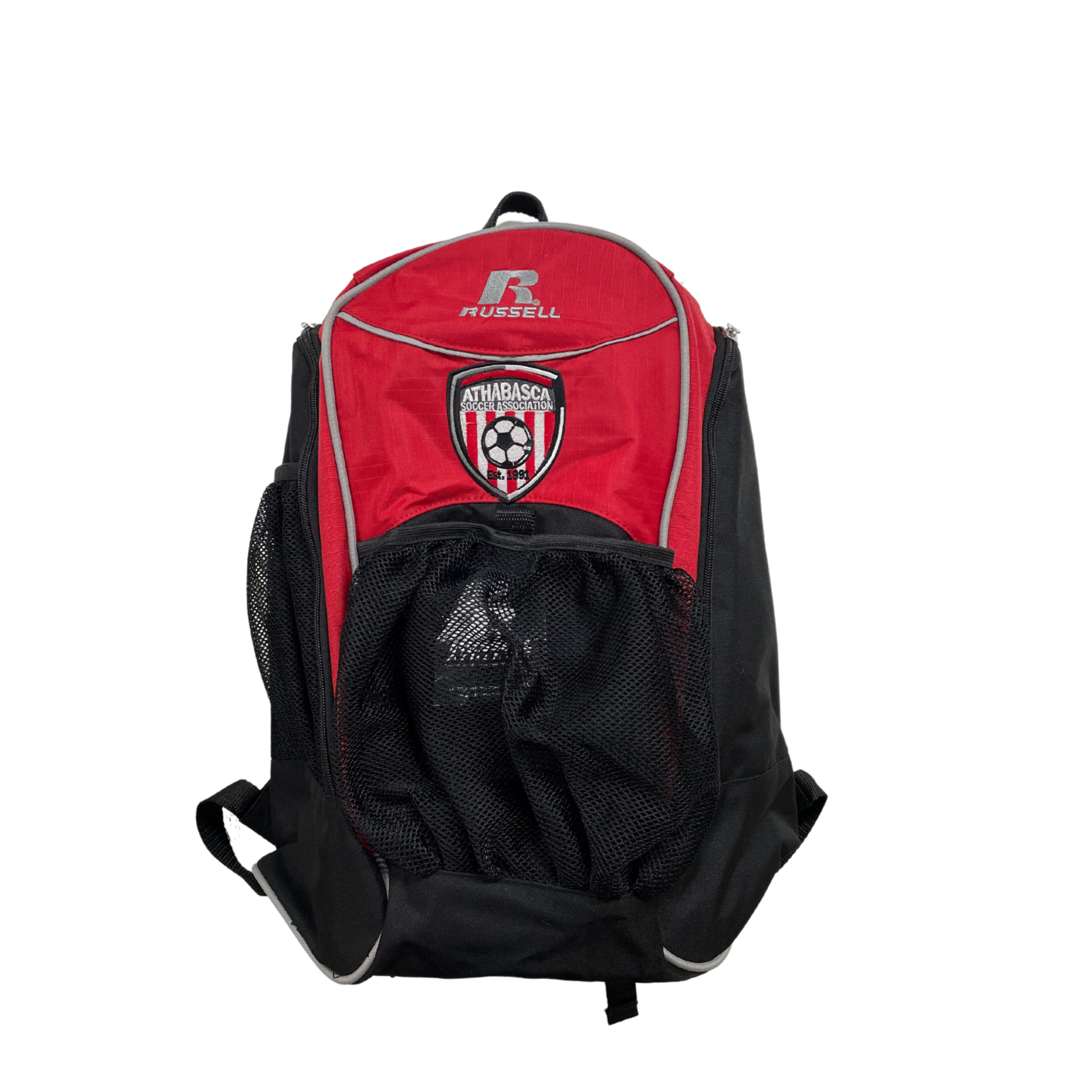 RUSSELL ATHABASCA SOCCER RUSSELL BACKPACK LOGO RED