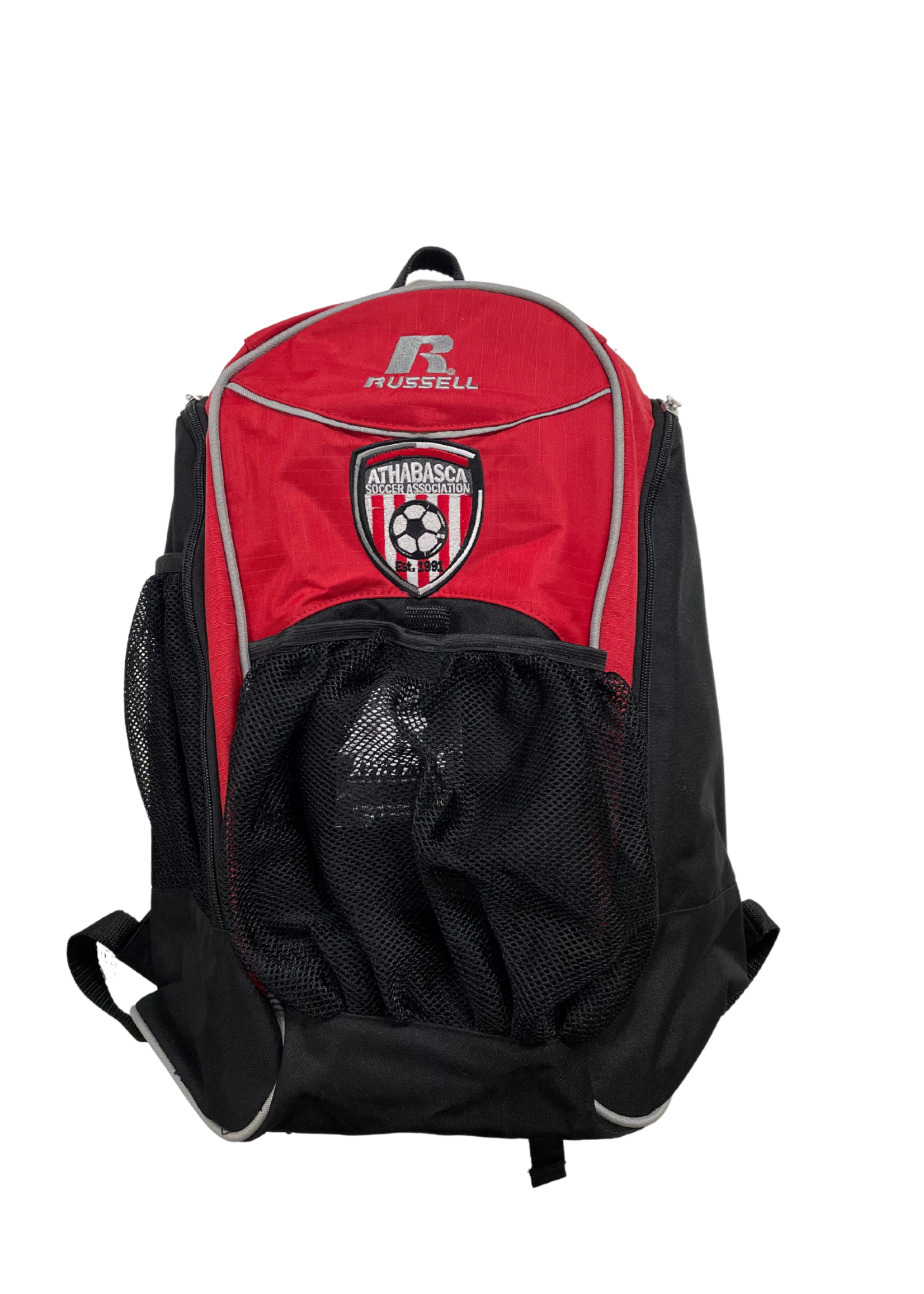 RUSSELL ATHABASCA SOCCER RUSSELL BACKPACK LOGO RED