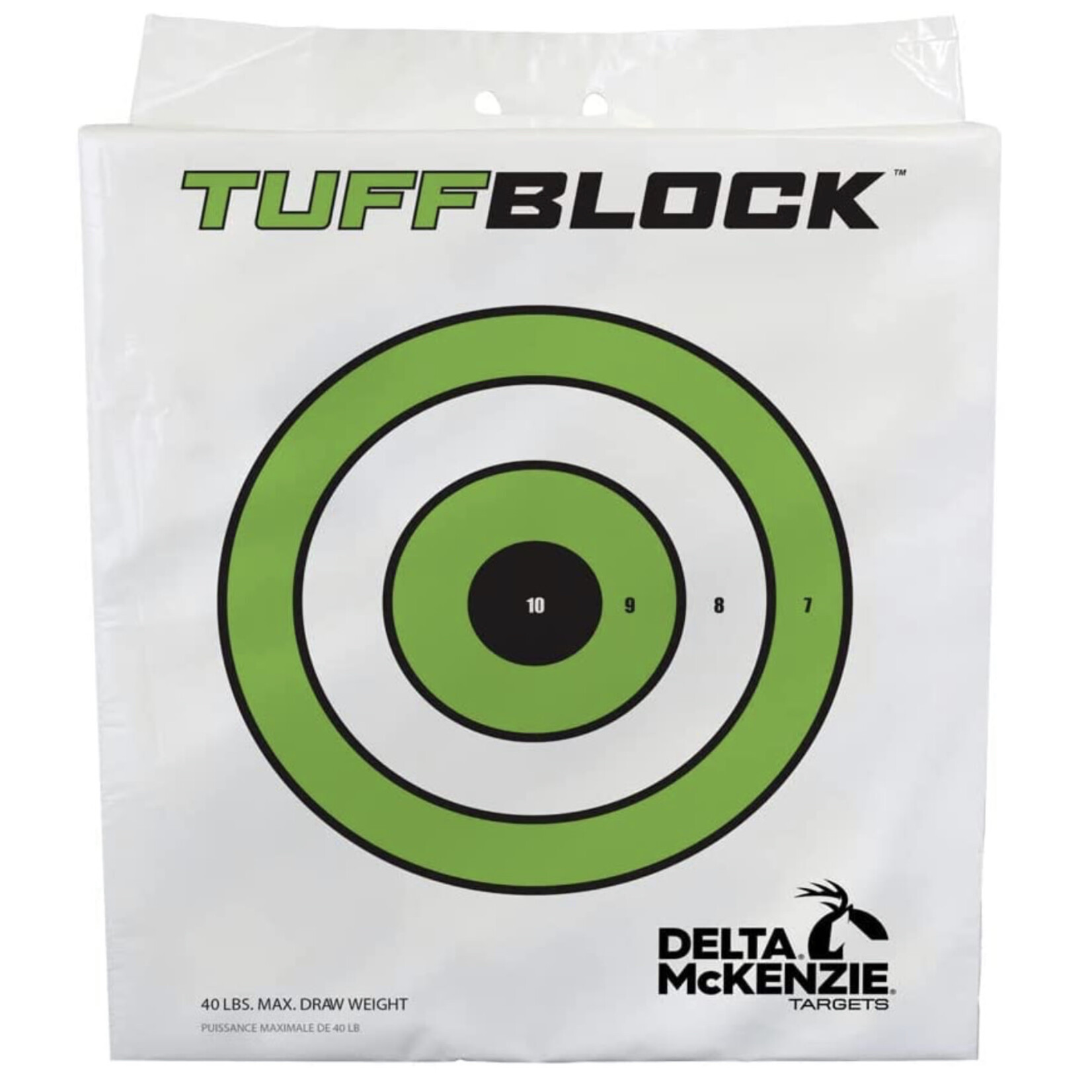 DELTA MCKENZIE TUFF BLOCK ARCHERY BLOCK TARGET 40 LBS WHITE LIME GREEN