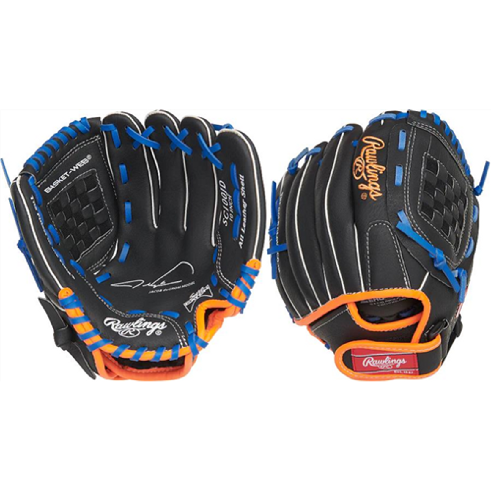 RAWLINGS RAWLINGS SURE CATCH JACOB DEGROM GLOVE BLACK/ORANGE