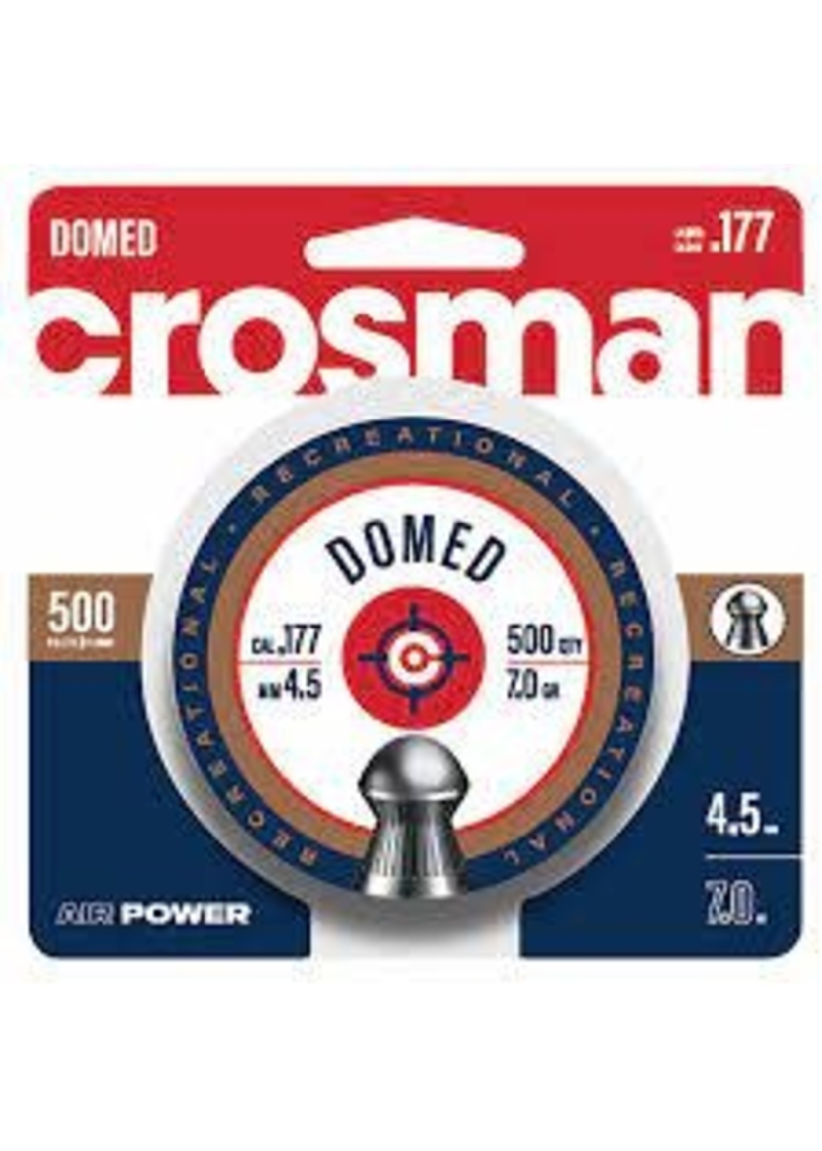 CROSMAN CROSMAN .177 7.0 GR  DOMED 500 PELLETS