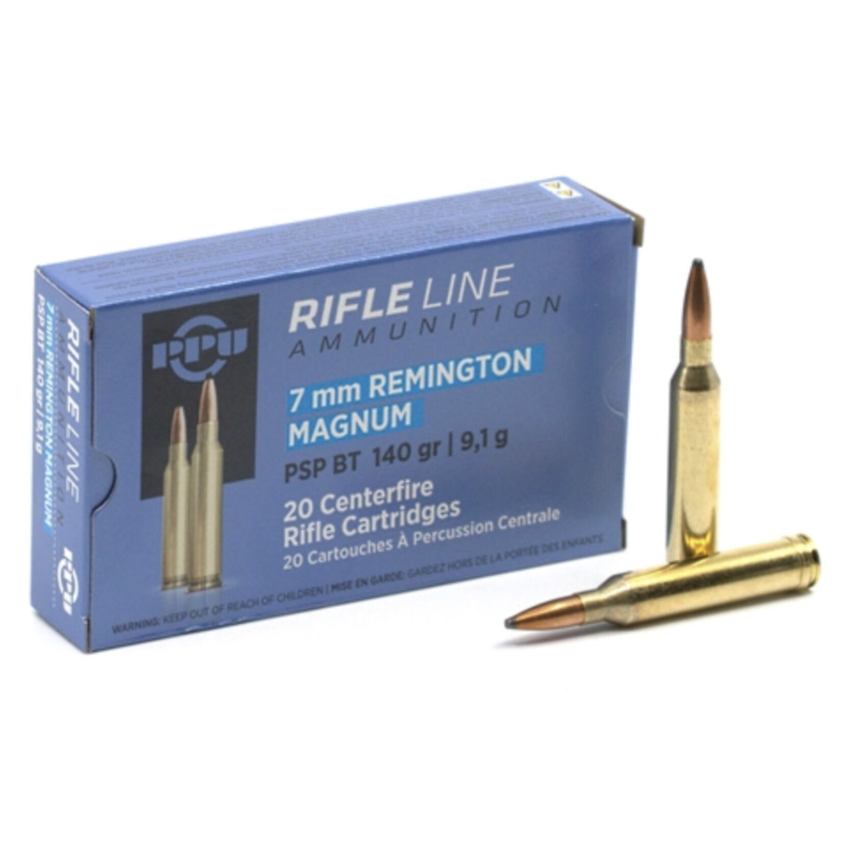 PPU PPU 7MM REM MAG 140 GR PSP RIFLE LINE 20 RNDS
