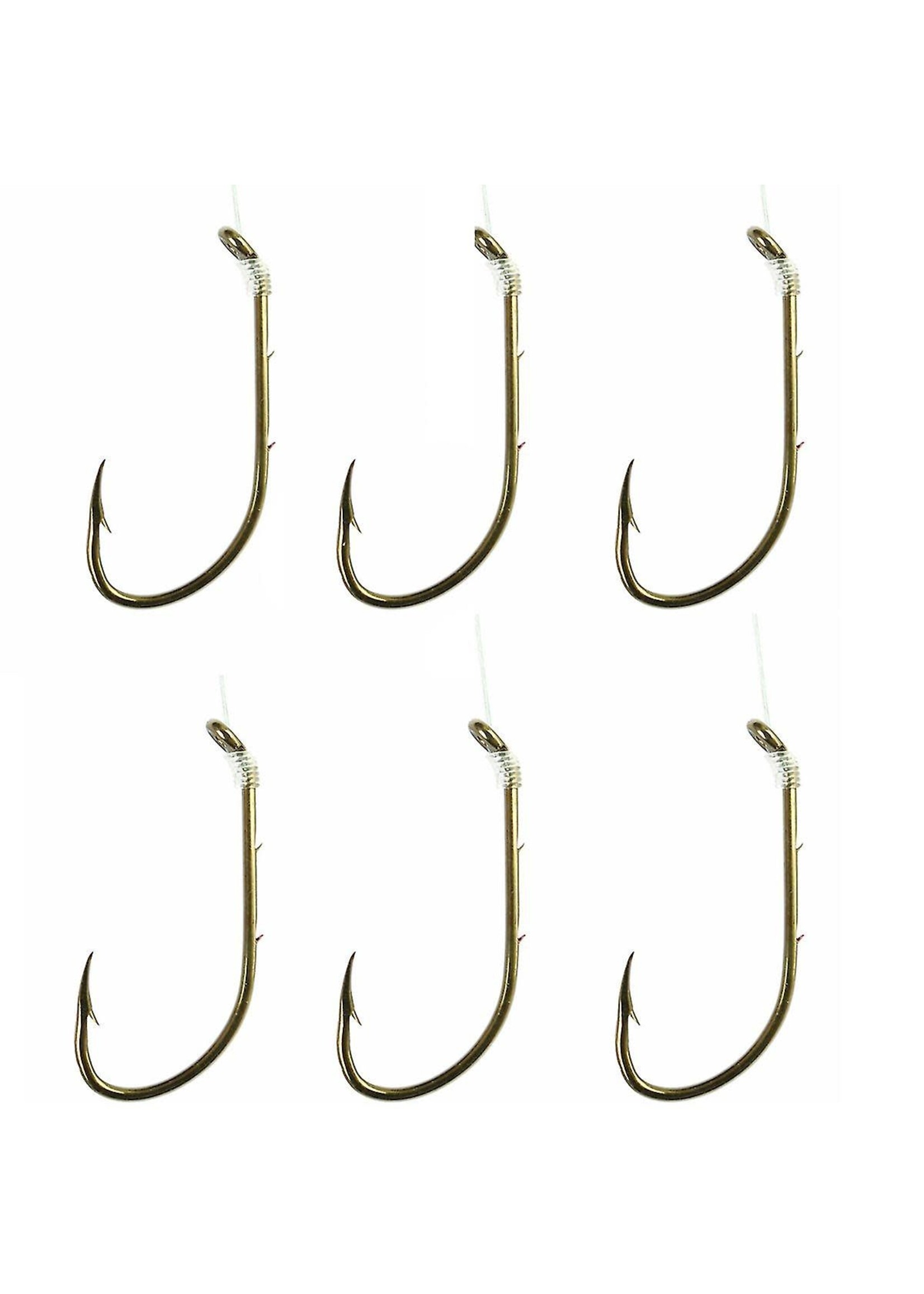 Eagle Claw EAGLE CLAW13010-001 LAKER SNELLED HOOKS Sz1 BAITHOLDER BRONZE  6Pk - Cheap Seats Sports Excellence